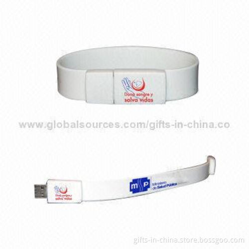 Bracelet 8GB USB Flash Drives, Free Logo Cost, Uses Branded A Grade Microchips